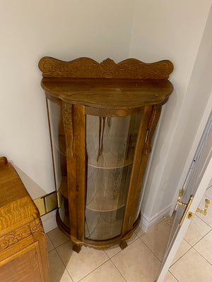 Antique Oak Curio Cabinet