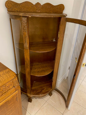 Antique Oak Curio Cabinet