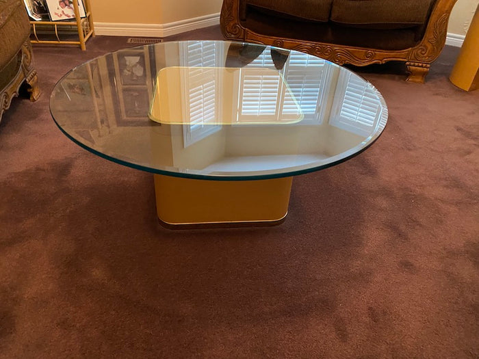 Round Glass Top Coffee Table
