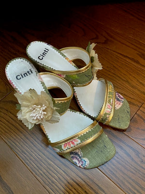 Cinti Green Heels/Sandals