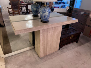 Travertine Console Table