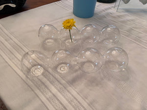 2 Glass Flower Holders
