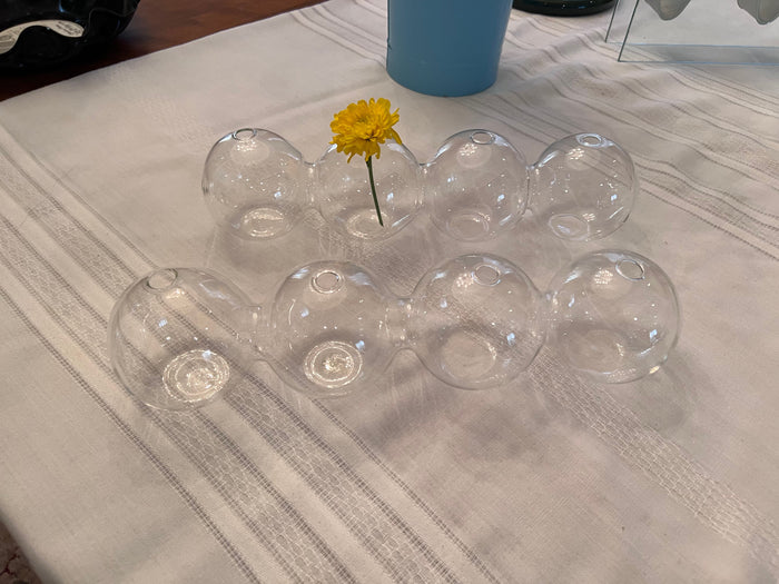 2 Glass Flower Holders