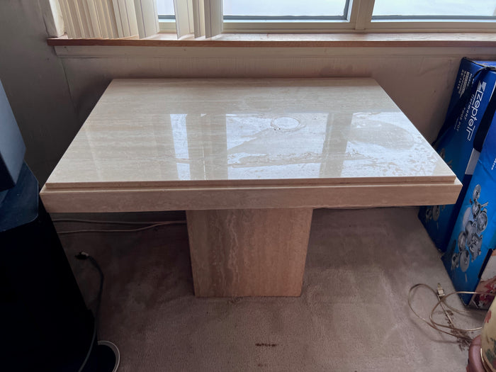 Pair of Travertine Side Tables
