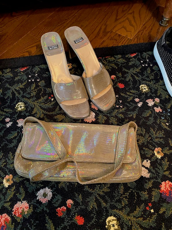 Stuart Weitzman Heels/Sandals + Matching Purse- Combo