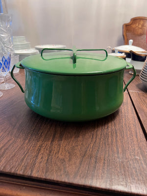 Vintage Dansk Designs Blue Enamelware Casserole Pot with Trivet Top IHQ France