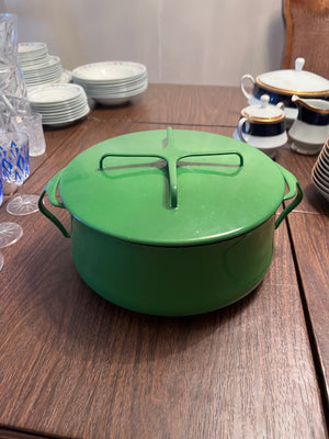 Vintage Dansk Designs Blue Enamelware Casserole Pot with Trivet Top IHQ France