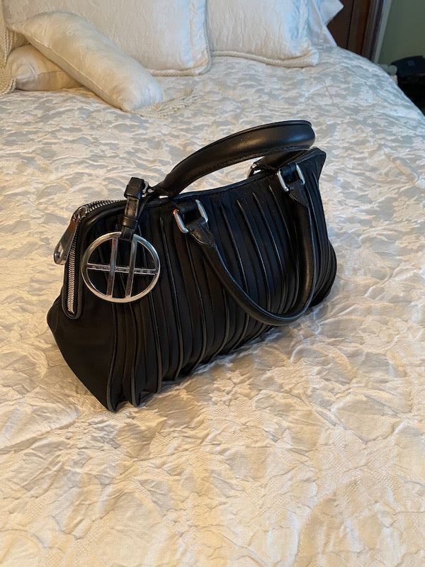 Hugo Boss Black Leather & Canvas Handbag
