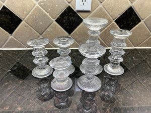 Iittala Finland Midcentury Glass Candleholders Lot