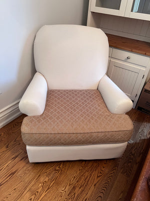 Bowring White & Gold Armchair