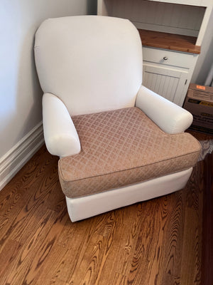 Bowring White & Gold Armchair