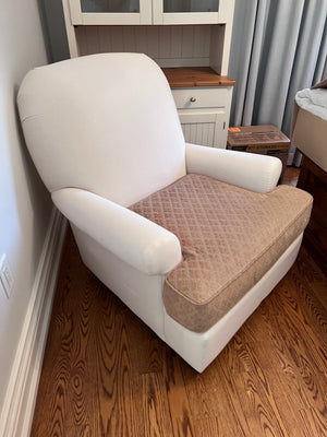 Bowring White & Gold Armchair