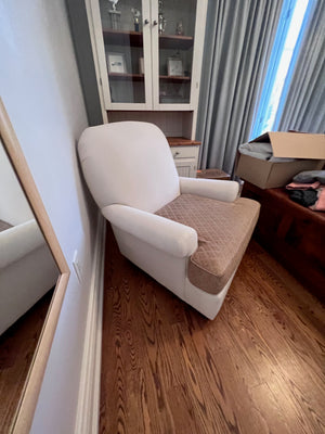 Bowring White & Gold Armchair