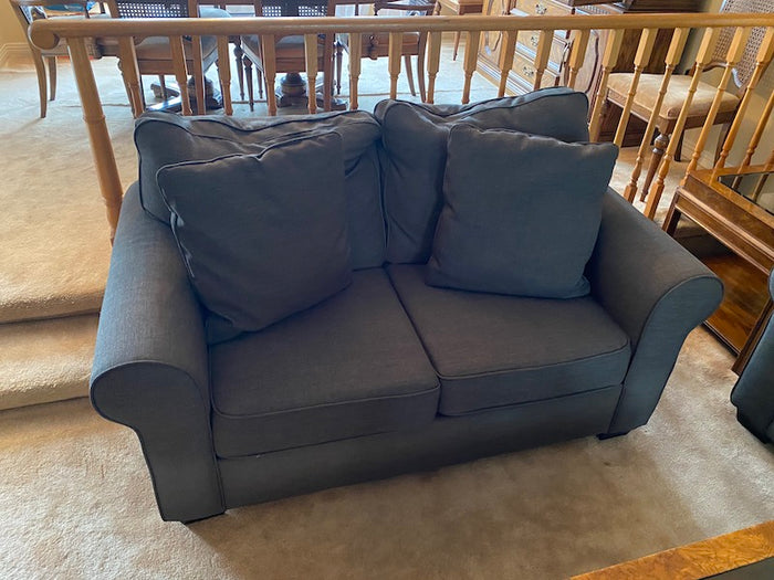 Grey Upholstered Love Seat from Bowring