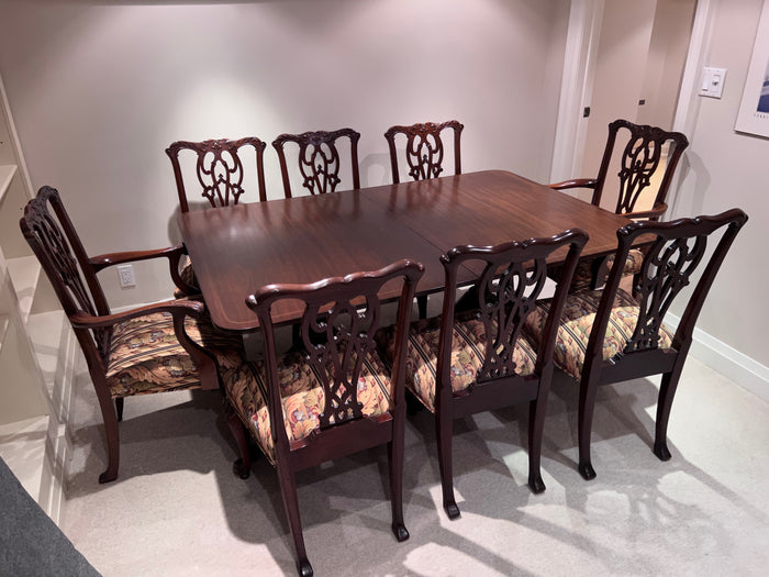 Antique Duncan Phyfe Dining Table + 8 Chairs