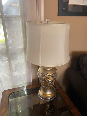 Pair of Silver & Gold Table Lamps