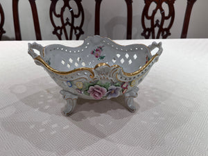Dresden Reticulated Footed Bowl