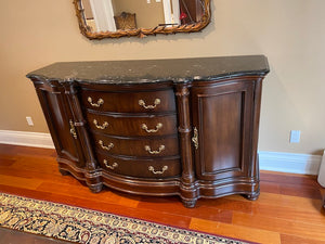 Bernhardt Marble Top Sideboard (*condition)
