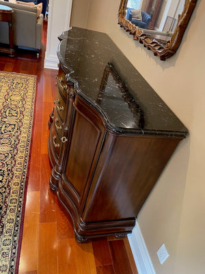 Bernhardt Marble Top Sideboard (*condition)