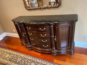 Bernhardt Marble Top Sideboard (*condition)