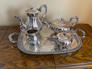 5pc Silver Plated Tea Set