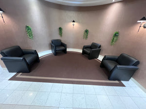 'Global Upholstery Co.' Black Faux Leather Chair (*5 Available- Price Each)