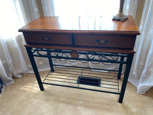 Console Table w/ Wine Rack.