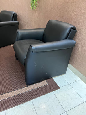 'Global Upholstery Co.' Black Faux Leather Chair (*5 Available- Price Each)