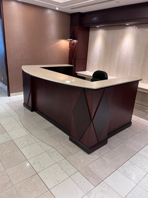 Beautiful 'U-Shaped' Granite Top Reception Desk