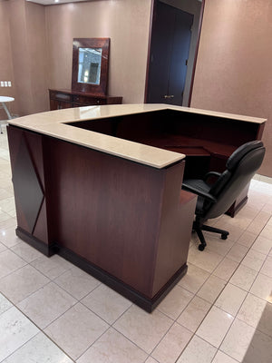 Beautiful 'U-Shaped' Granite Top Reception Desk