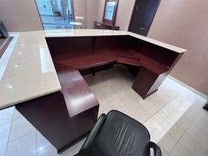 Beautiful 'U-Shaped' Granite Top Reception Desk