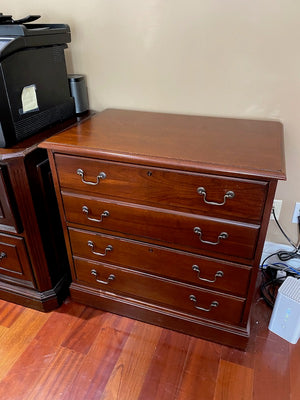 Medium Sized Wood 2 Drawer Filing Cabinet