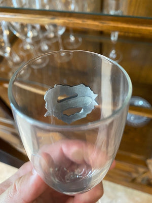 2 Luminarc France Champagne Glasses, Pewter Accents