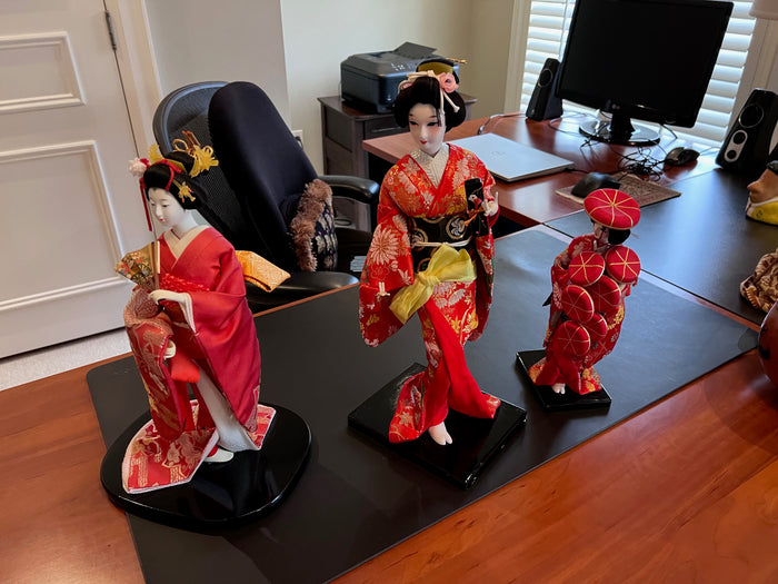 3 Vintage Japanese Dolls