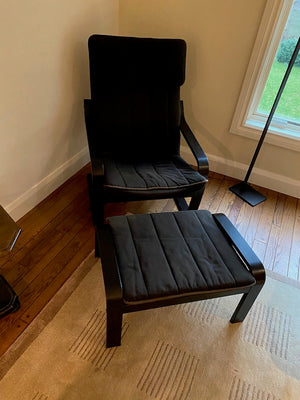 Ikea Poang Chair Armchair and Footstool