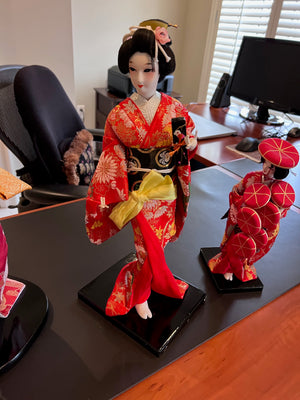 3 Vintage Japanese Dolls
