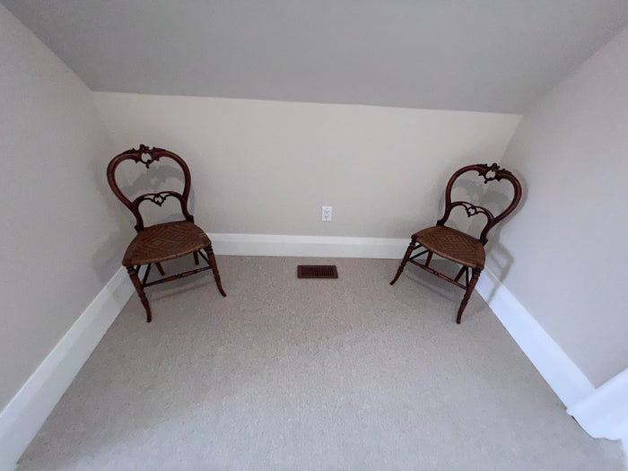 Pair of Antique English Victorian Balloon Back Chairs