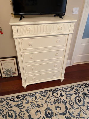 Thomasville White Highboy Dresser