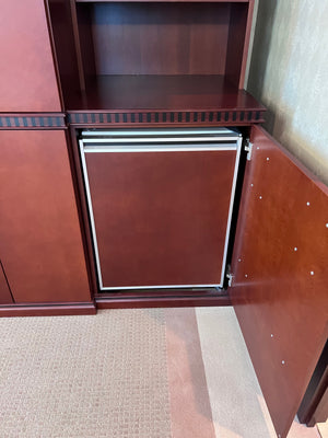 'Haworth' Office Wall Unit, with Bar and Mini Fridge