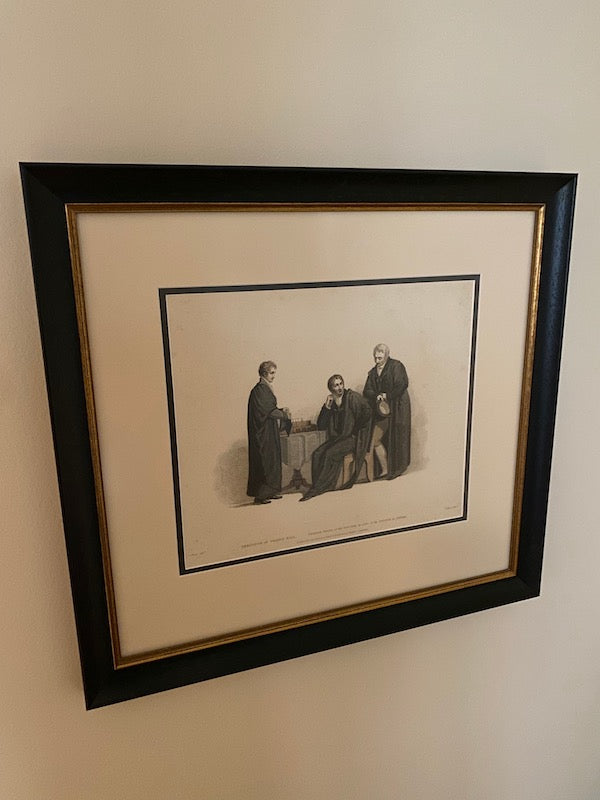 Antique Print by R Ackermann, "Pensioner of Trinity Hall"