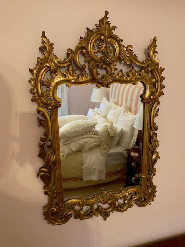 Ornate Gold Gilt Wood Mirror