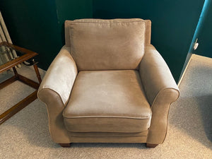 Beige Armchair + Ottoman from Bowring