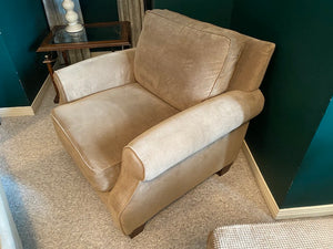 Beige Armchair + Ottoman from Bowring
