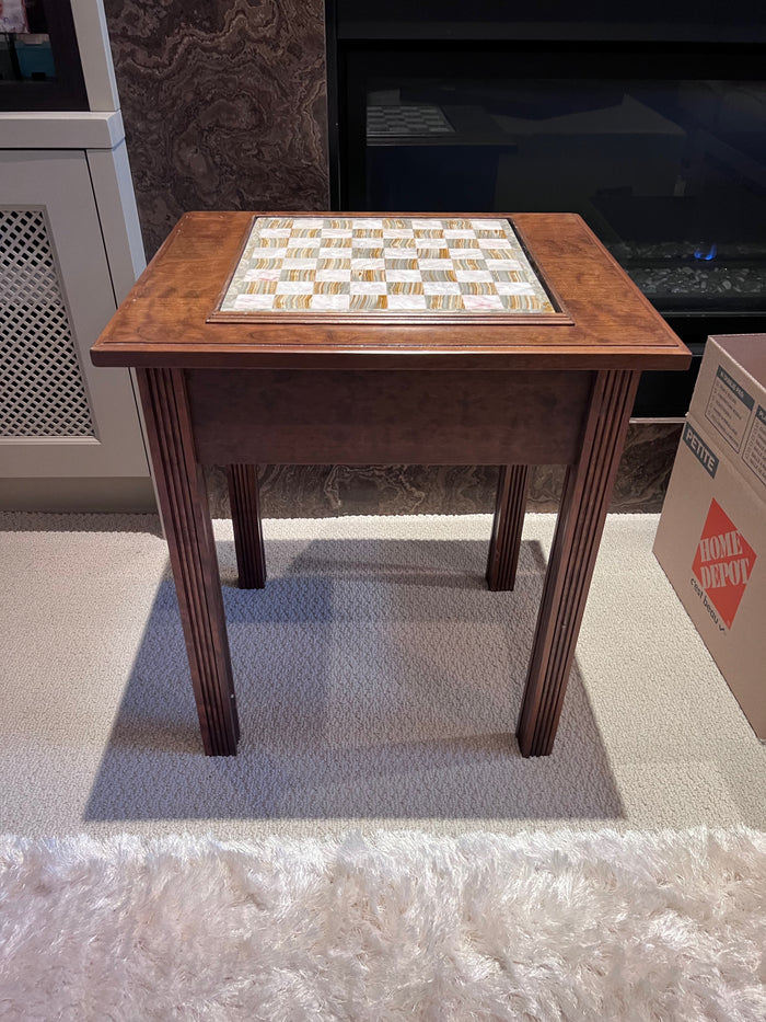 Custom Games Table with Marble Insert (Pieces Included)