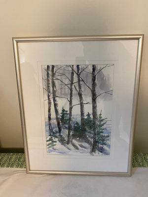 Original Watercolour 'Trees in Winter' by Karen Welbourn