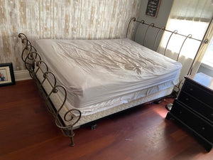 Brushed Silver Queen Bed