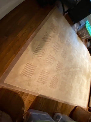 Beige Wool Area Rug- 8ft x 10ft