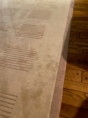 Beige Wool Area Rug- 8ft x 10ft