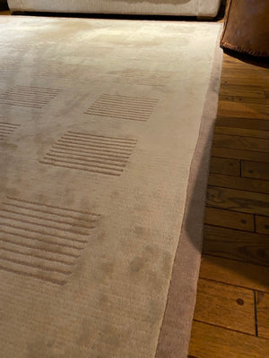 Beige Wool Area Rug- 8ft x 10ft