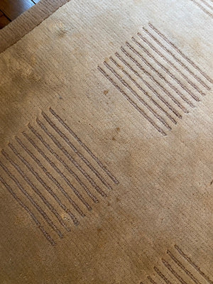 Beige Wool Area Rug- 8ft x 10ft